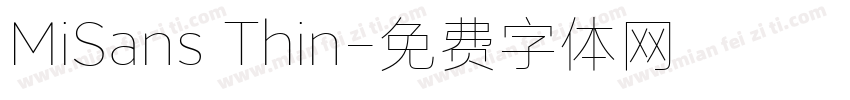 MiSans Thin字体转换